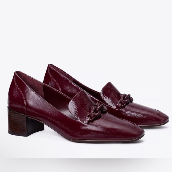 Tory Burch Shoes - Tory Burch JESSA HEELED LOAFER in Burgundy Size 6 - never worn